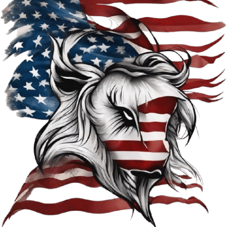 American Flag Lion