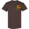 unisex UPS logo t-shirt brown postal worker cotton tee