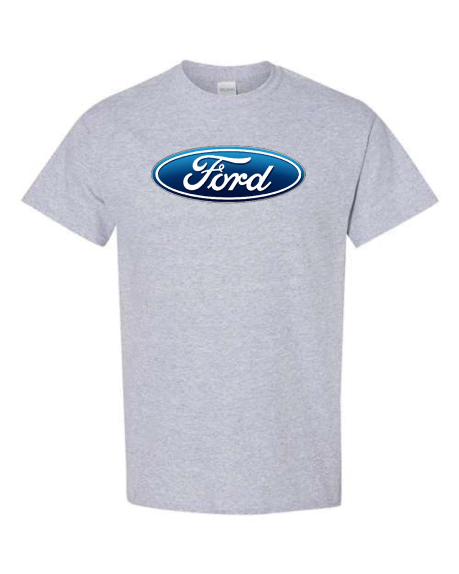 ford logo t-shirt classic blue oval unisex car tee