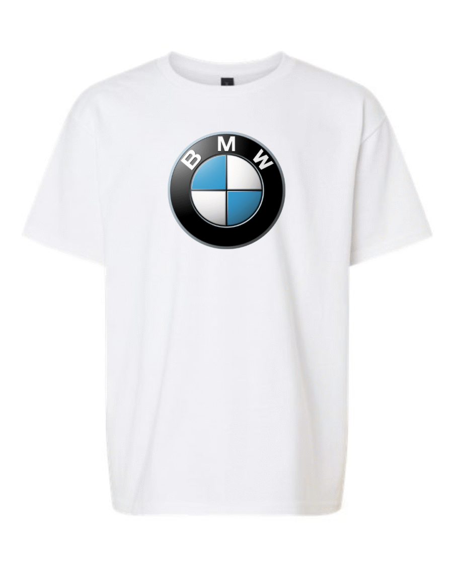 youth BMW logo t-shirt kids car enthusiast shirt with BMW badge