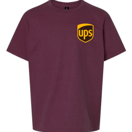 youth UPS logo t-shirt brown delivery shirt for kids