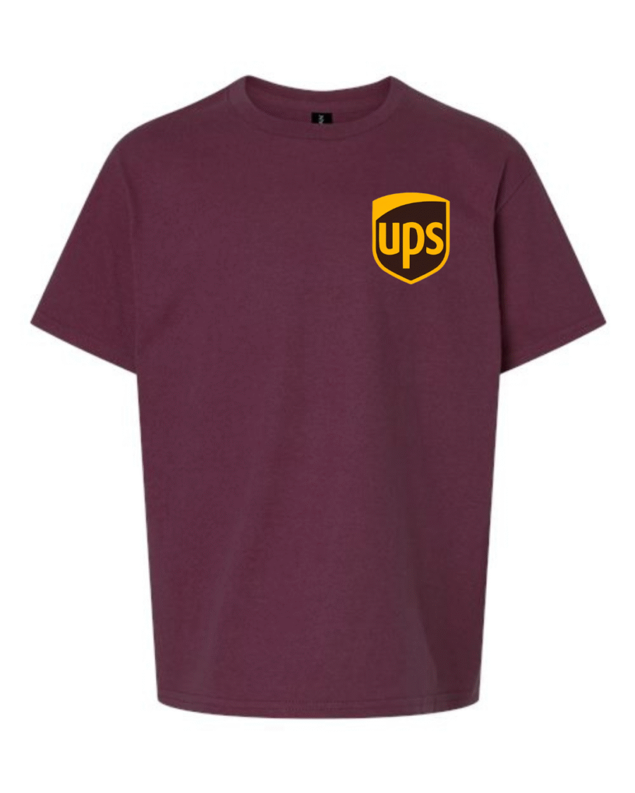 youth UPS logo t-shirt brown delivery shirt for kids