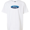 youth Ford logo t-shirt blue oval car shirt for kids