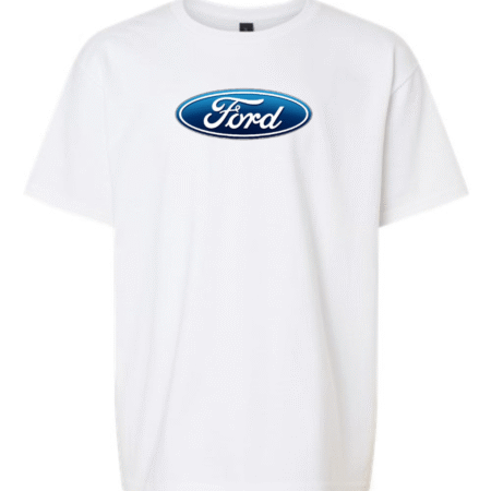 youth Ford logo t-shirt blue oval car shirt for kids