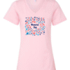 memorial day stars v-neck t-shirt patriotic Bella Canvas tee for women
