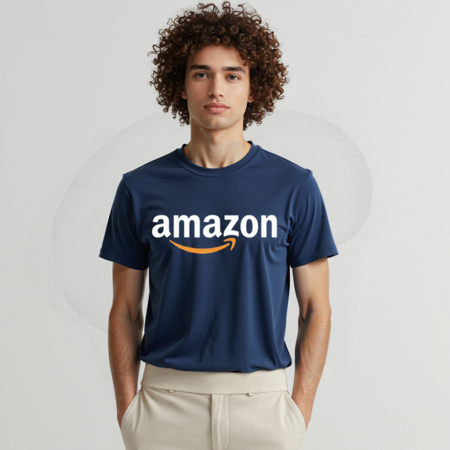 amazon logo t-shirt minimalist prime-inspired tech tee