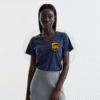 women's UPS logo t-shirt brown postal service v-neck shirt