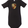 baby porsche logo onesie German luxury infant bodysuit
