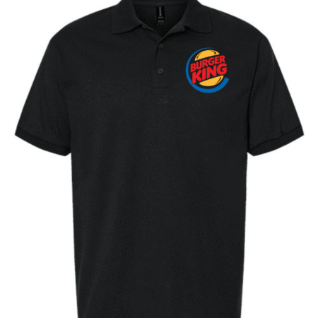burger king logo polo shirt collared fast food shirt for men