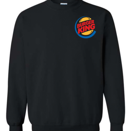 burger king logo sweatshirt men’s retro fast food crewneck