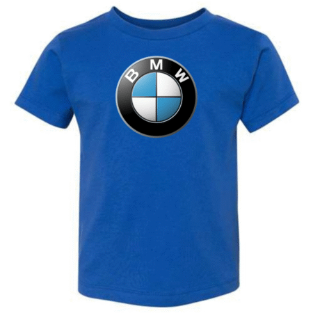 bmw logo toddler t-shirt blue roundel toddler shirt for car kids