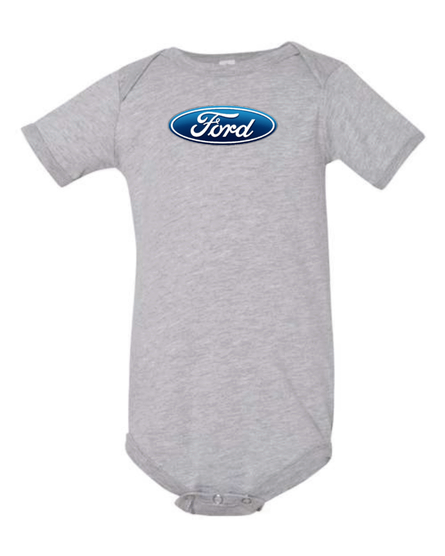 baby ford logo onesie blue oval infant bodysuit for car families