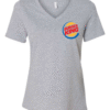 burger king logo women's v-neck t-shirt fast food tee