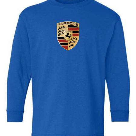 Youth Long Sleeve T-Shirt with Porsche Crest Logo