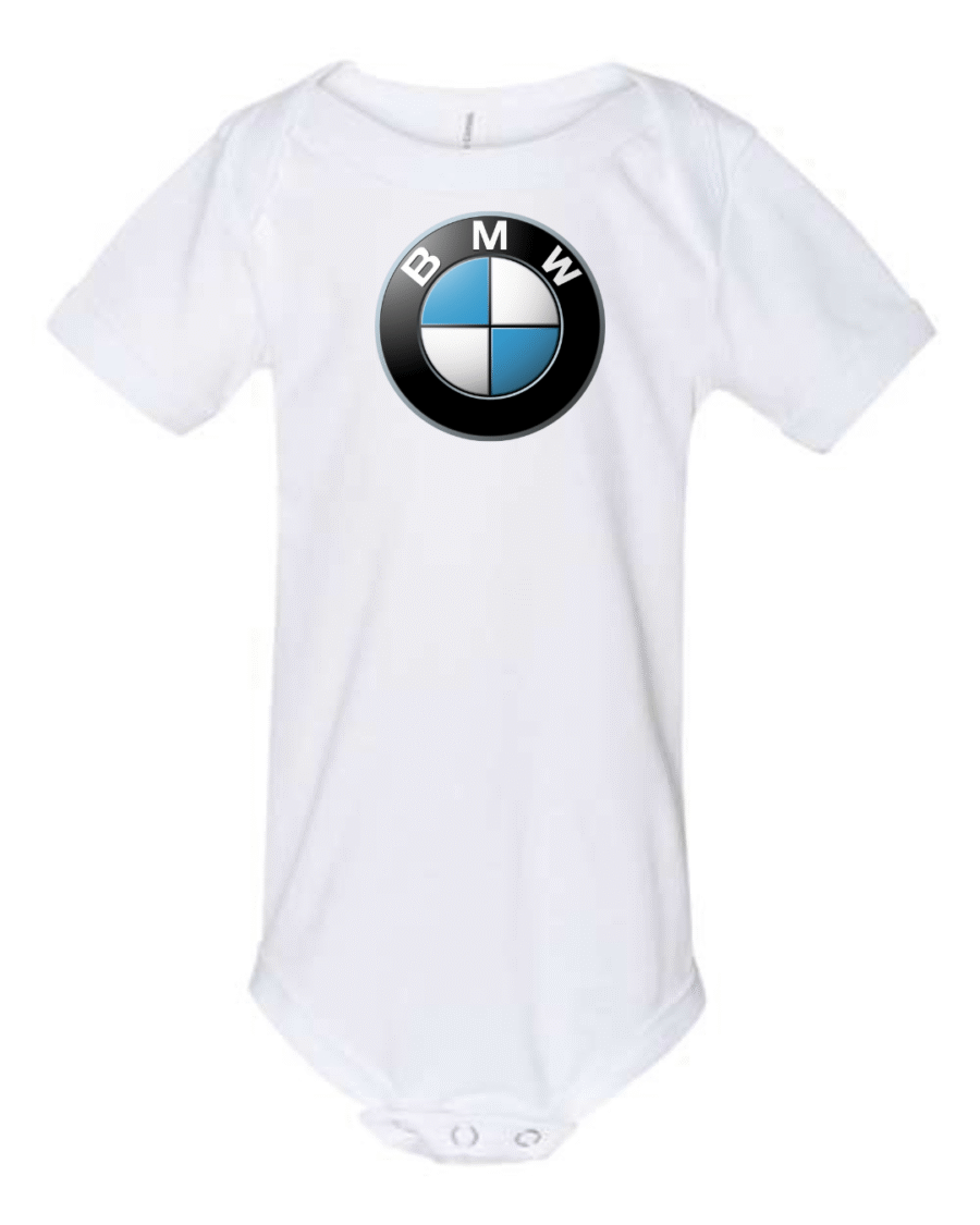 baby bmw logo onesie motorsport bodysuit for infants