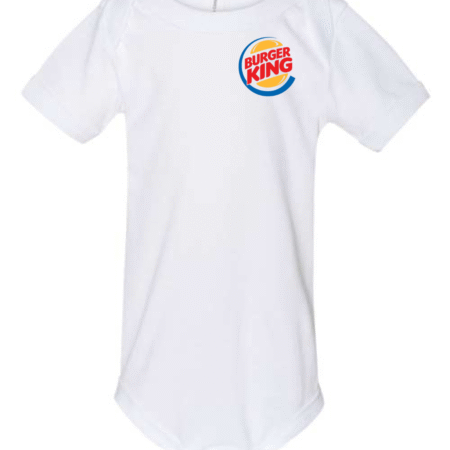 burger king baby onesie infant bodysuit with fast food logo
