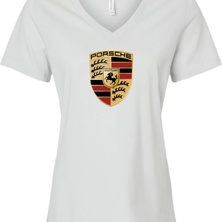 Porsche Crest Bella Canvas Women’s V-Neck T-Shirt