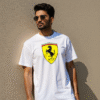 ferrari logo t-shirt red and yellow sports car shirt