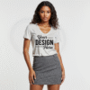custom design women's v-neck t-shirt personalized v-cut shirt for her