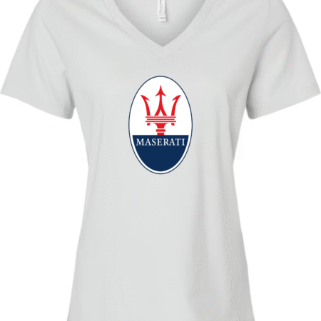 Maserati Logo Bella Canvas Women’s V-Neck T-Shirt