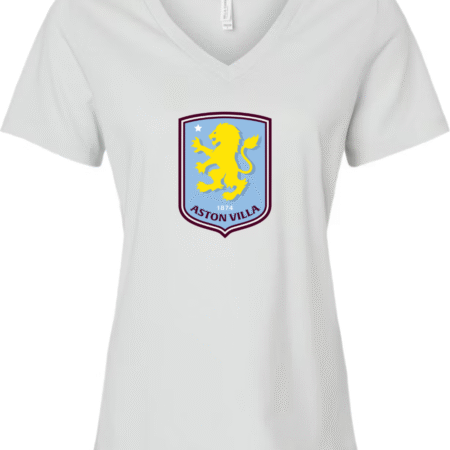 Aston Villa FC Crest Bella Canvas Women’s V-Neck T-Shirt