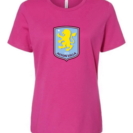 Aston Villa FC Logo Women's Crewneck T-Shirt Bella+Canvas
