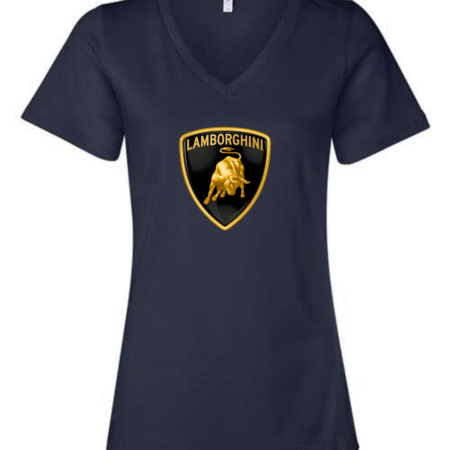 Lamborghini Logo Bella Canvas Women’s V-Neck T-Shirt