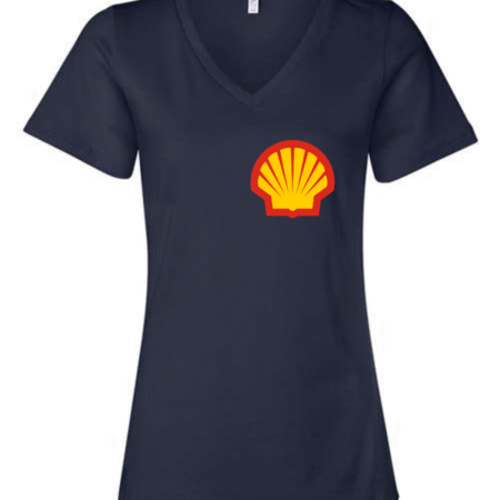 Shell Logo Bella Canvas Women’s V-Neck T-Shirt
