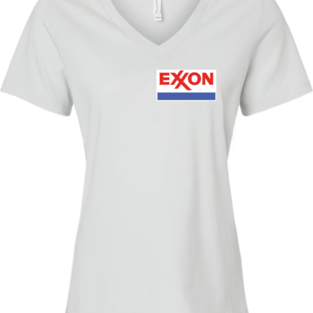 Exxon Logo Bella Canvas Women’s V-Neck T-Shirt
