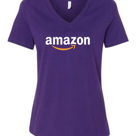 Amazon Logo Bella Canvas Women’s V-Neck T-Shirt