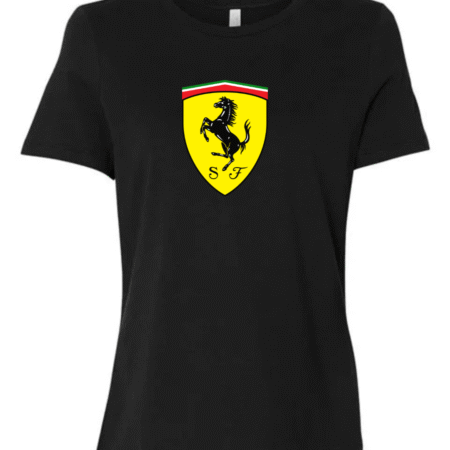 Ferrari Shield Logo Bella+Canvas Women's Crewneck T-Shirt