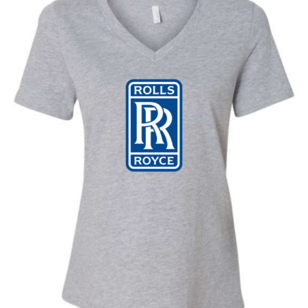 Rolls-Royce Logo Bella Canvas Women’s V-Neck T-Shirt