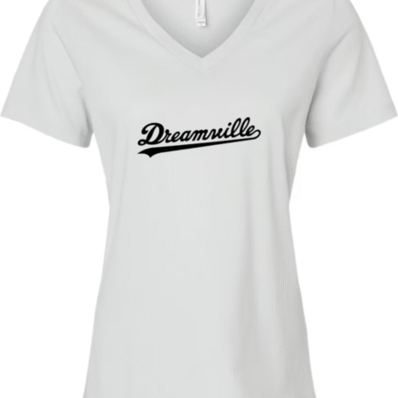 Dreamville Script Logo Bella Canvas Women’s V-Neck T-Shirt
