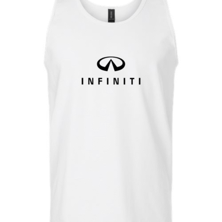 Minimalist Infiniti Logo White Men's Tank Top
