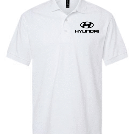 Classic Hyundai Logo White Men’s Polo Shirt