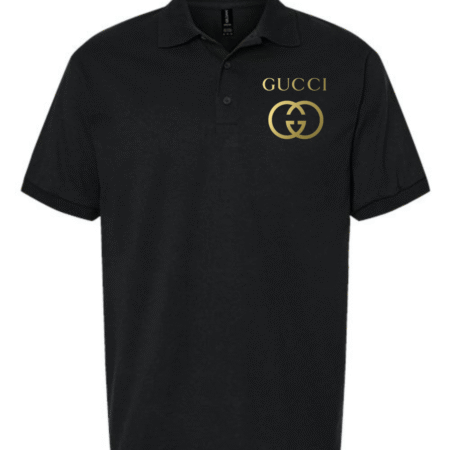 Luxury Gucci Logo Black Men’s Polo Shirt