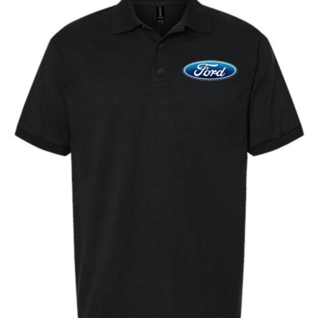 Classic Ford Logo Black Men’s Polo Shirt
