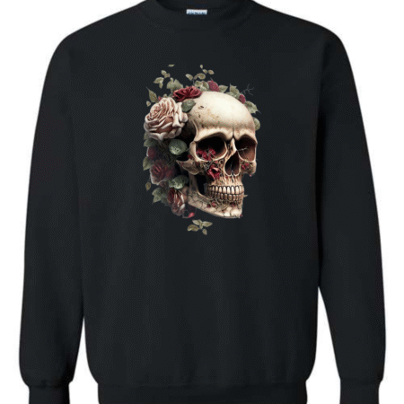 Floral Skull Art Men's Sweatshirt