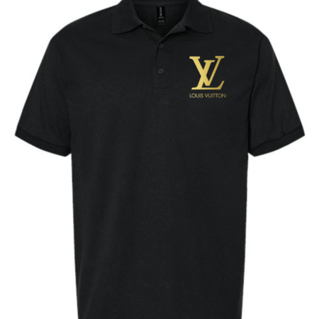 Luxury Louis Vuitton Logo Men’s Polo Shirt