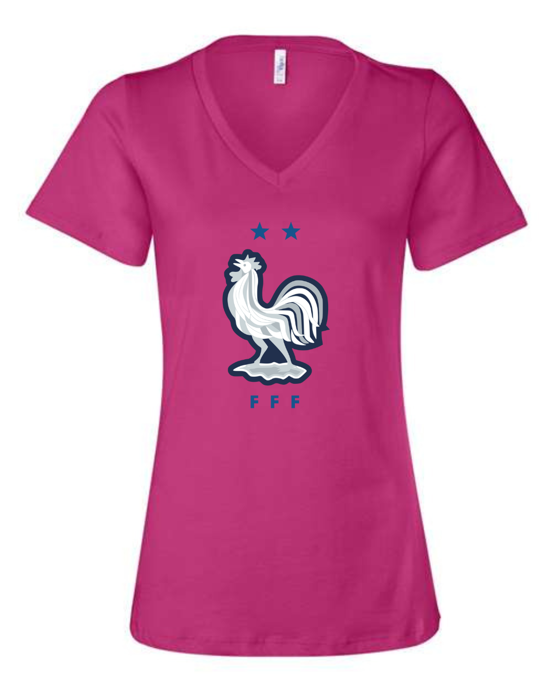 France National Team Rooster Bella Canvas Women’s V-Neck T-Shirt