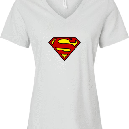 Superman Shield Women's Bella+CanvasV-Neck T-Shirt