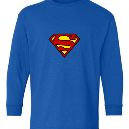 Superman Logo Youth Long Sleeve T-Shirt