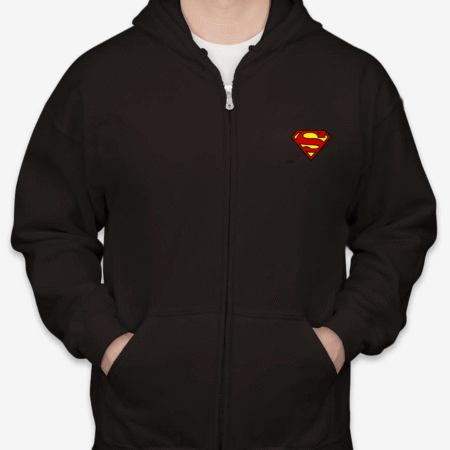 Classic Superman Logo Unisex Full-Zip Hoodie