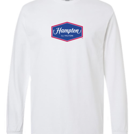 Classic Hampton by Hilton Logo Men's Long Sleeve T-Shirt