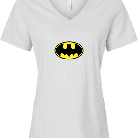 Batman Logo Bella Canvas Women’s V-Neck T-Shirt