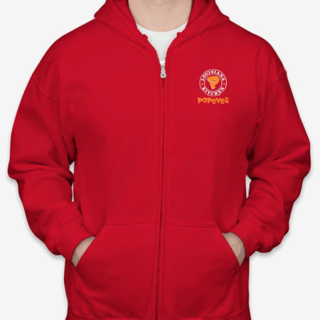 Classic Popeyes Chicken Logo Unisex Full-Zip Hoodie