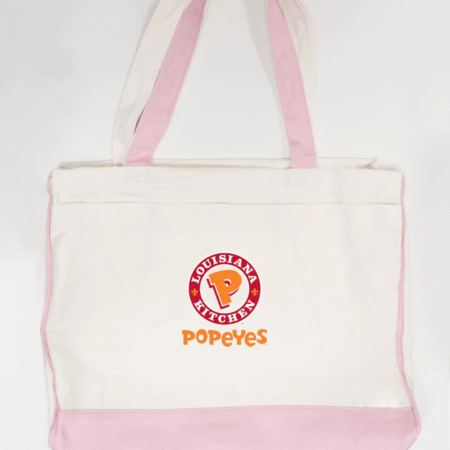 Popeyes Logo Trimmed Tote Bag