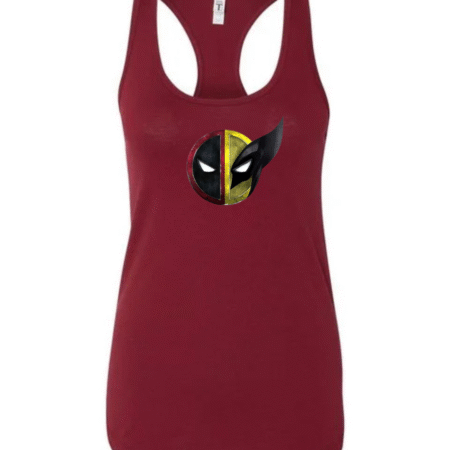 Deadpool & Wolverine Half Mask Hero Logo Women’s Racerback Tank Top