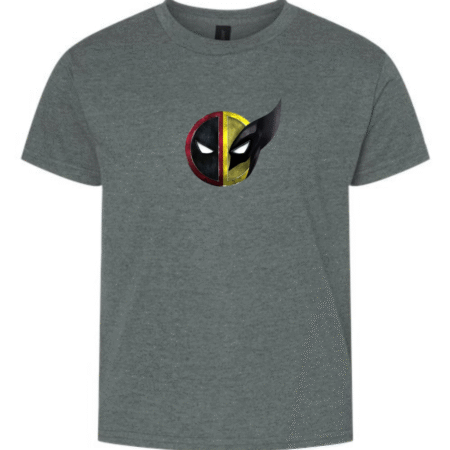 Youth Deadpool & Wolverine Mask Mashup T-Shirt