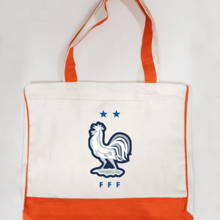 France Football FFF Logo Trimmed Tote Bag